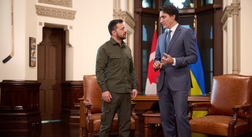 Трюдо обеща на Зеленски помощ от 650 млн. канадски долара