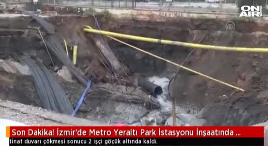 Срути се строеж на метро в Измир, двама души са в неизвестност