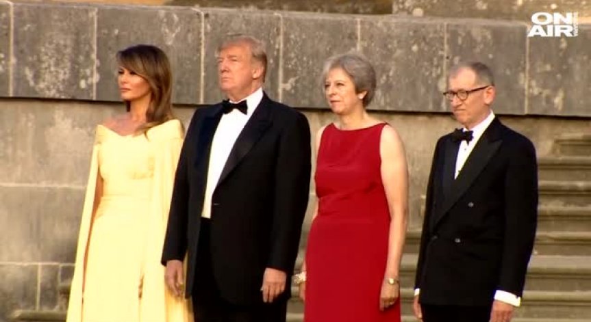 Първото посещение на Доналд Тръмп във Великобритания започна на фона на протести