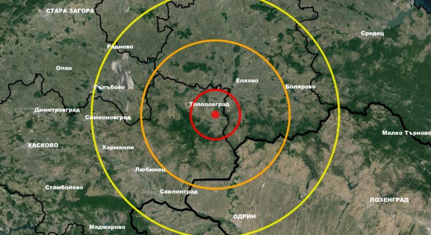 Земетресение с магнитуд 3,2 в Хасковско