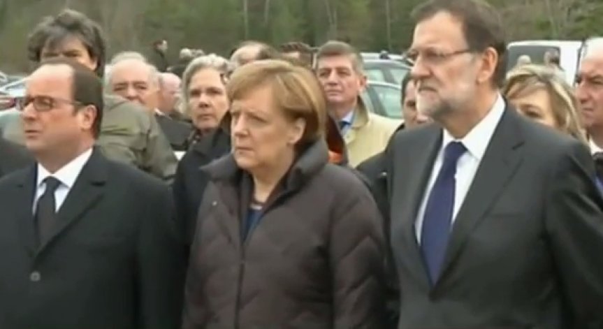 Лидерите на Франция, Германия и Испания посетиха мястото на катастрофата на Germanwings A320