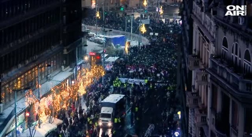Хиляди сърби отново излязоха на протест срещу президента Вучич