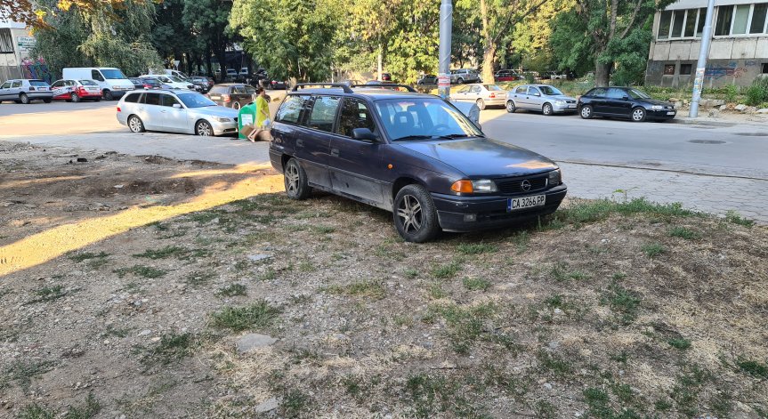 Пореден сигнал за нагло паркиране в тревни площи в София