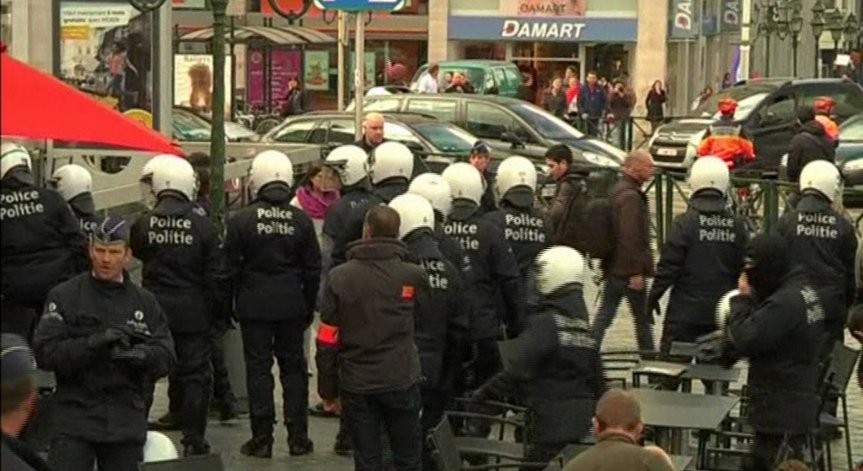 Сблъсъци между полиция и демонстранти в Брюксел