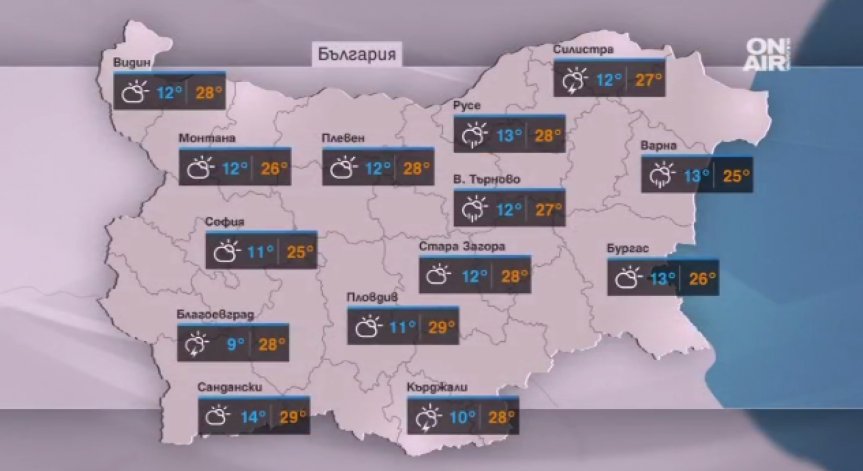 Слънчевото време се задържа, но на места ще превали