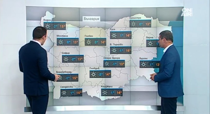 Днес ще е като вчера, даже с 1-2 градуса нагоре