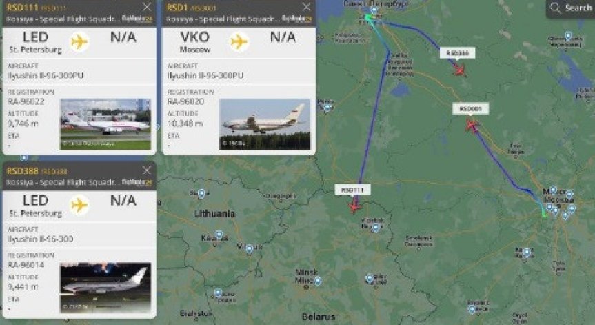 Два самолета излетели от Русия с този на Путин, за заблуда?