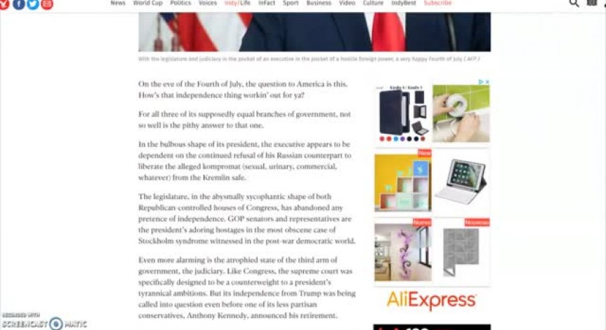 Статия в Independent разгневи американците навръх 4 юли