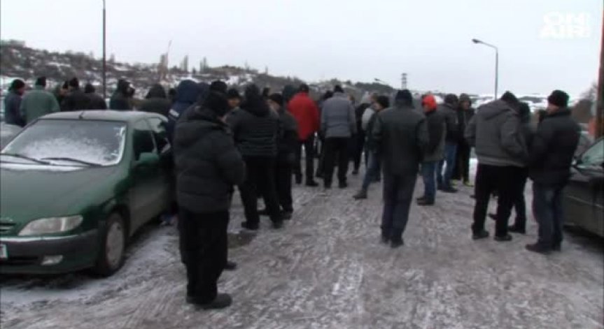 Съкратени миньори от Бобов дол на протест