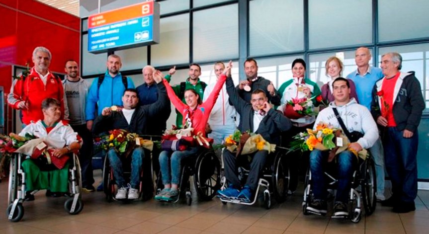 Цветя за световните шампиони по лека атлетика за параолимпийци