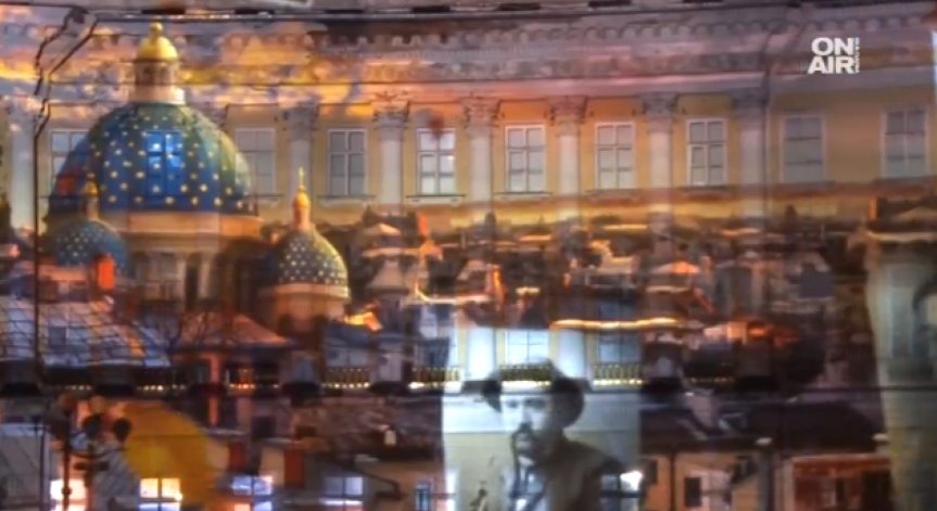 Зрелищно 3D шоу обагри Зимния дворец в Санкт Петербург