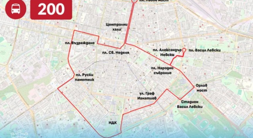 Нова автобусна линия в София.