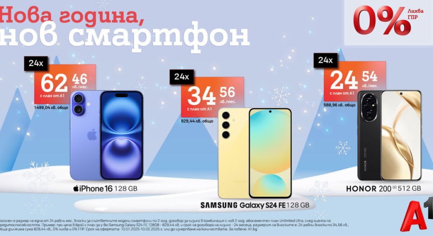 A1 с новогодишни предложения.