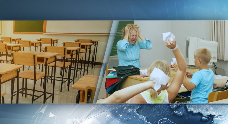 Агресия в училище: Преподавателка замери учениците си с кошче за боклук