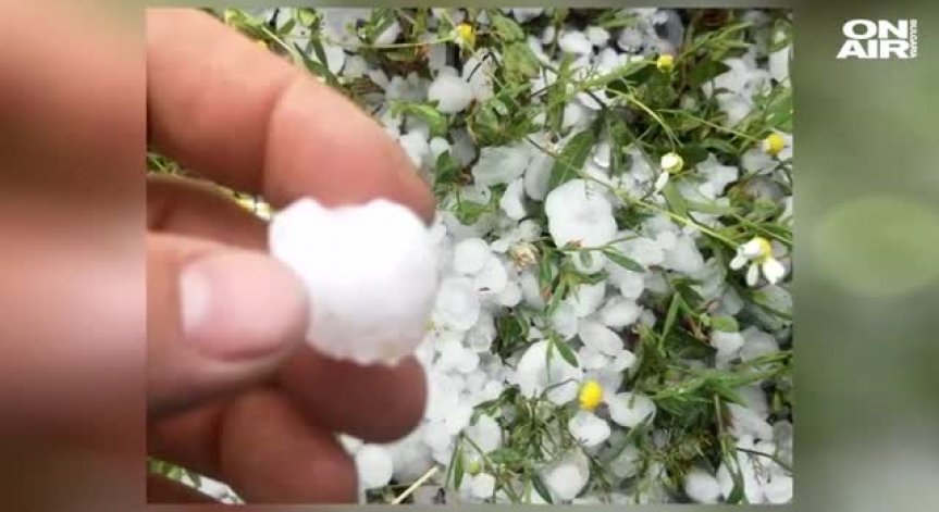 Градушка унищожи декари реколта в Свищов, Карлово и Нова Загора