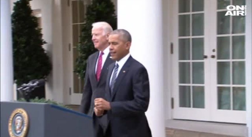 Барак Обама приема Тръмп в Овалния кабинет