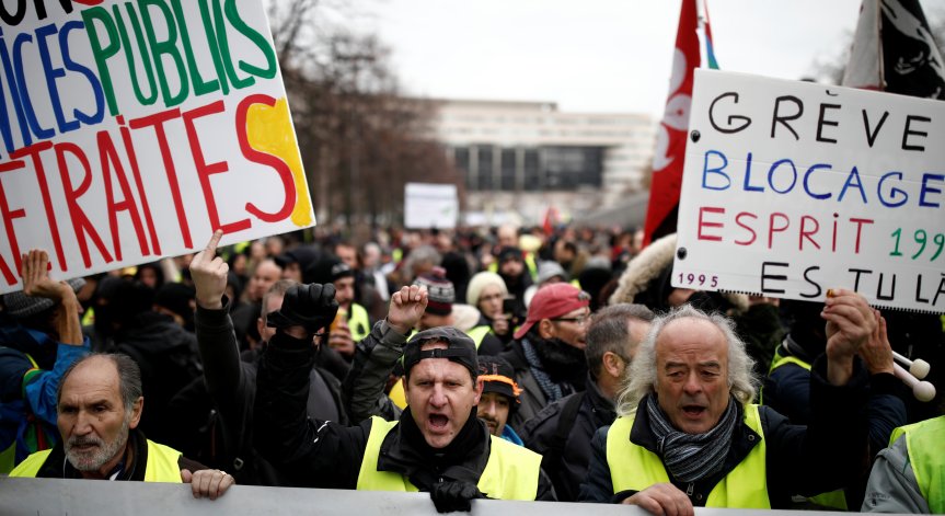 Пореден протест срещу политиката на Макрон