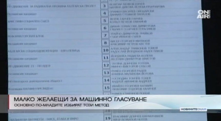 Избирателите обърнаха гръб на машинното гласуване