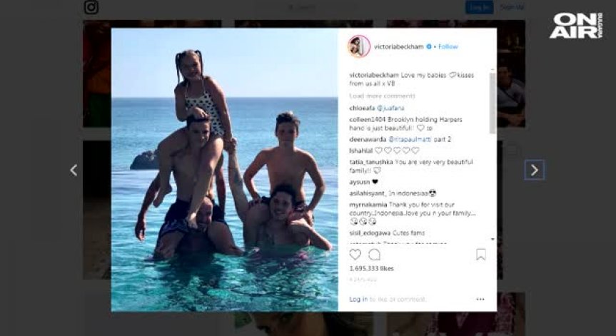 Семейство Бекъм с екзотична почивка на остров Бали
