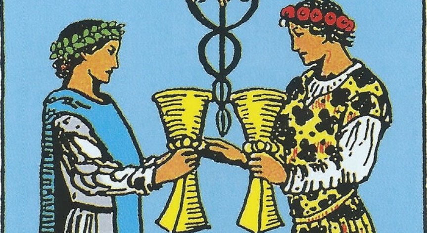 Таро карта на деня е Двойка чаши.
