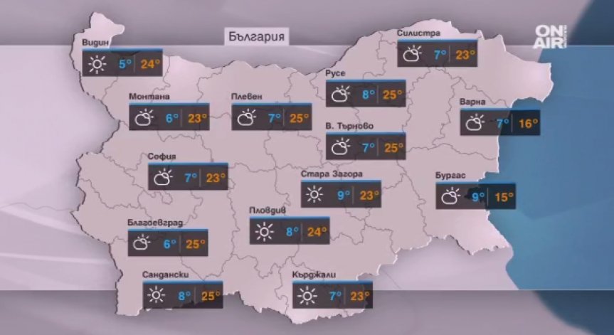 Днес ще се радваме на температури с почти летни стойности