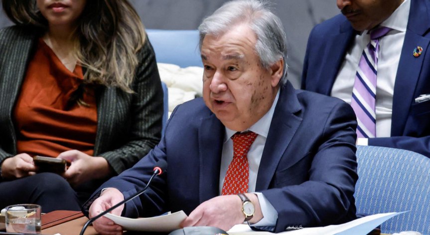 Намираме се в ключов момент и е време да се обединим за мир, каза Гутериш.