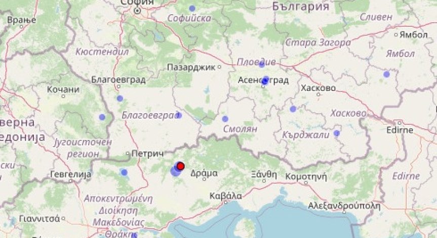 Земетресение в Гърция.