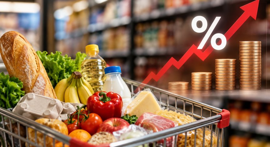 Цените на храните и безалкохолните напитки в България скочиха с 54% за 5 години