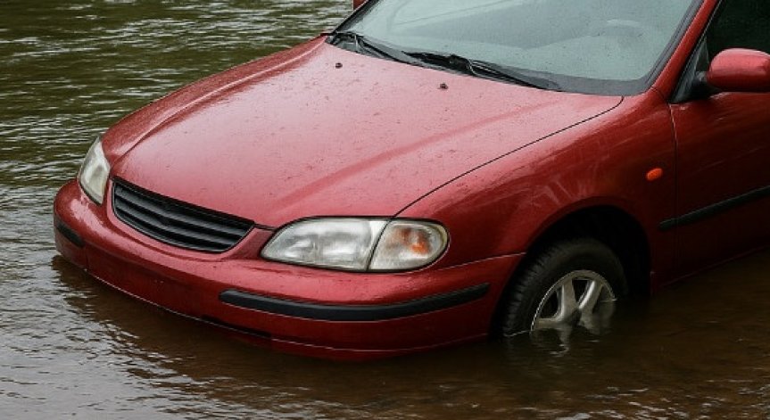 Спасиха жена от удавяне след падане в река на кола без шофьор