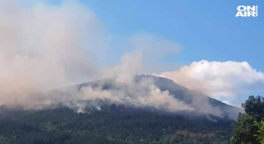 Голям пожар пламна край софийското село Реброво