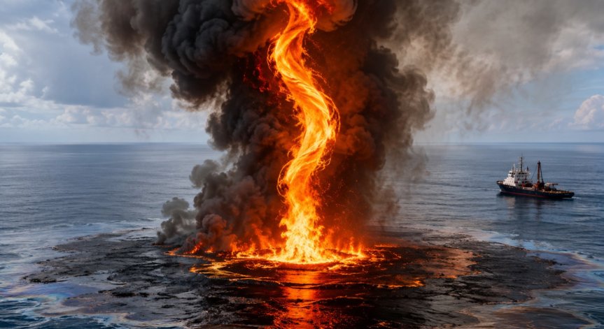 Огнено торнадо може да спасява океаните от нефтени разливи