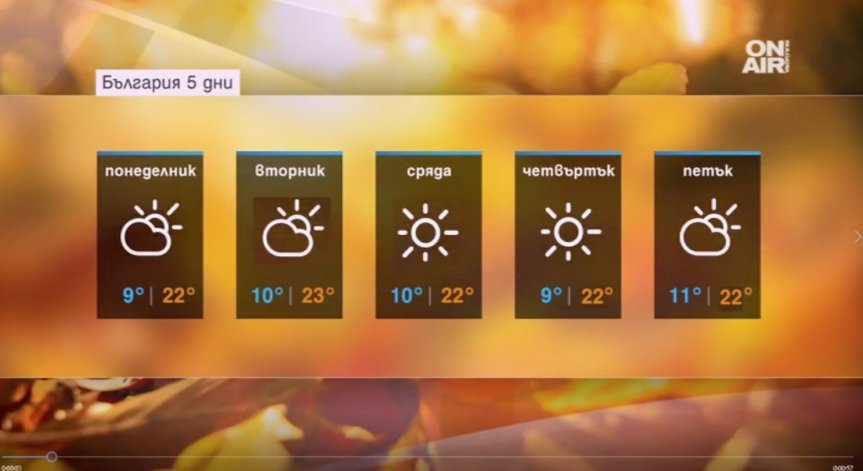 Циганското лято продължава с температури до 28 градуса