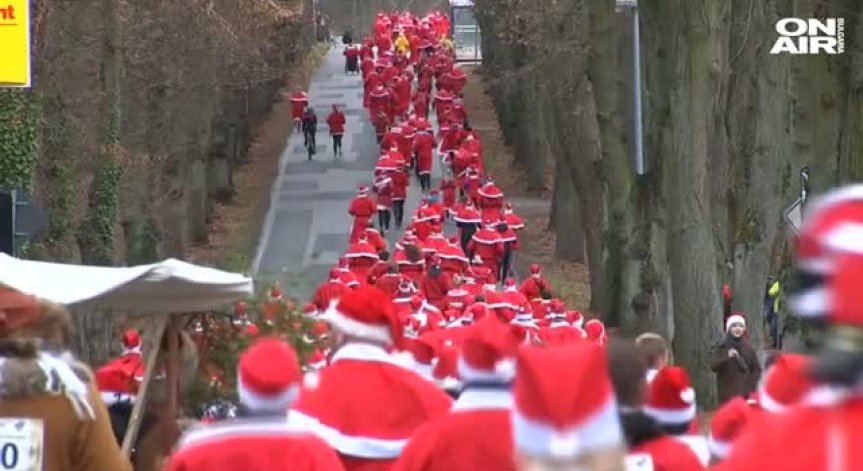 1200 души в костюми на Дядо Коледа бягаха благотворително
