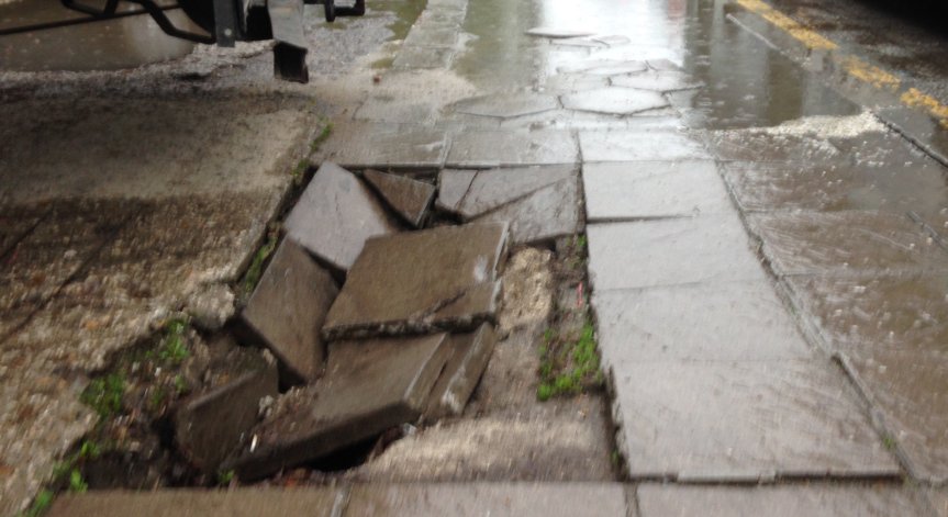 HelpBook: Разрушен тротоар, нарушаване на обществения ред