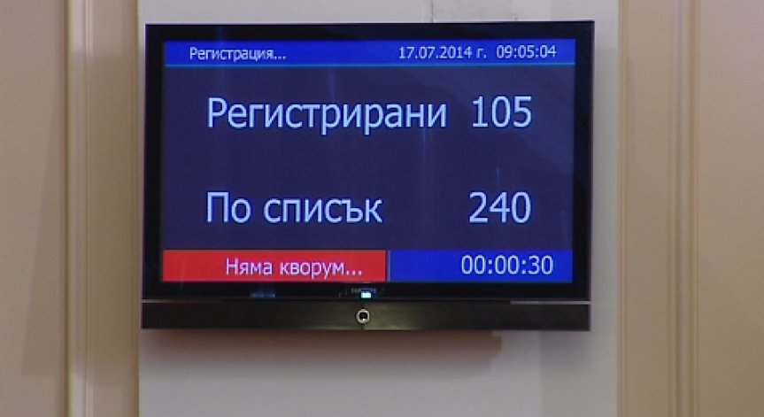 Парламентът не събра кворум