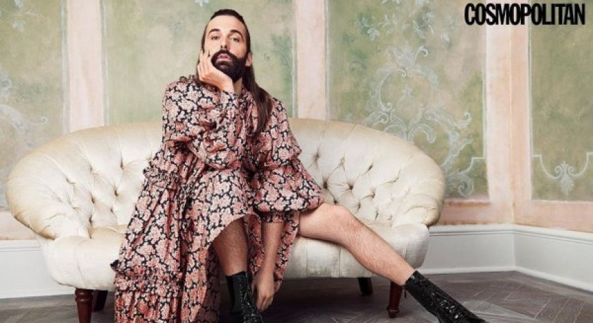 Мъж с рокля на корицата на Cosmopolitan предизвика фурор