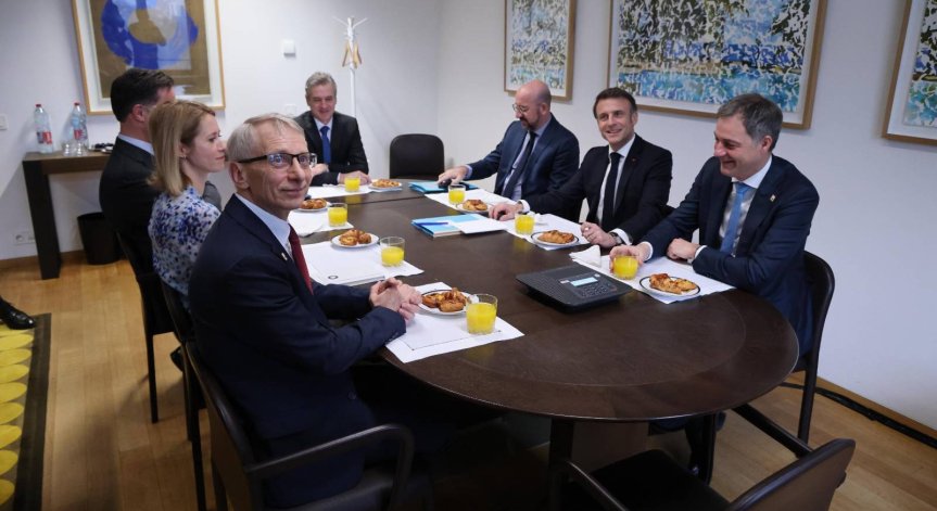 Денков обсъди европейския дневен ред с Макрон, Шарл Мишел и трима премиери