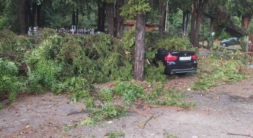На север от Бургас още нямат ток, над 120 са потрошените коли след мощната буря