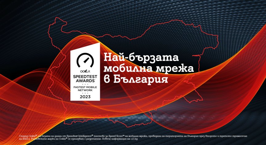 A1 има най-бързата мобилна мрежа в България според Ookla®