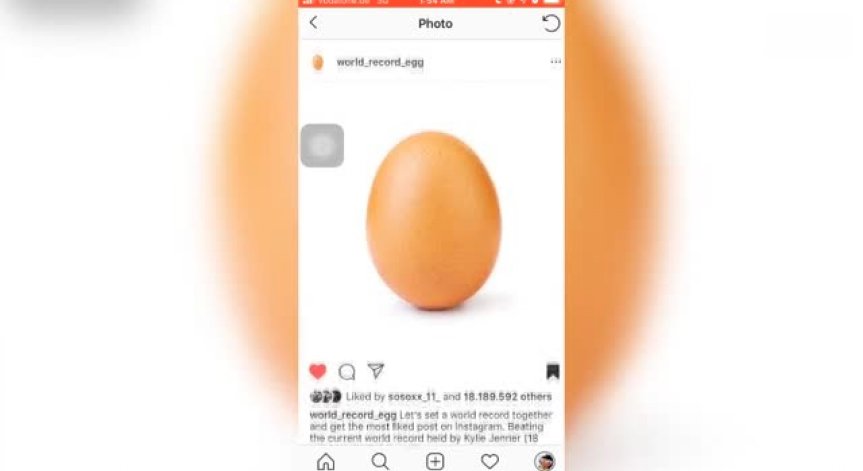 Най-харесваният пост в Instagram е... снимка на яйце