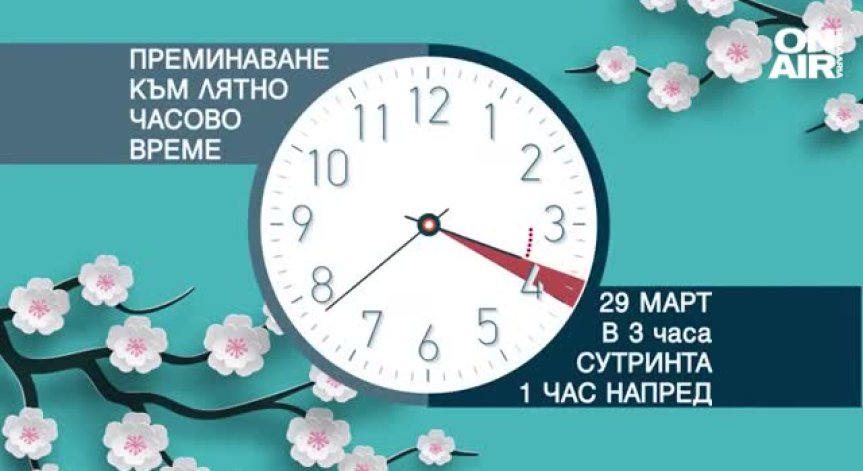 С час напред: Преминахме към лятното време