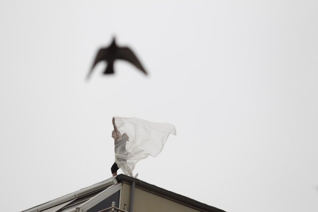 Атрактивен паркур спектакъл по сградите на площад Славейков направи френският