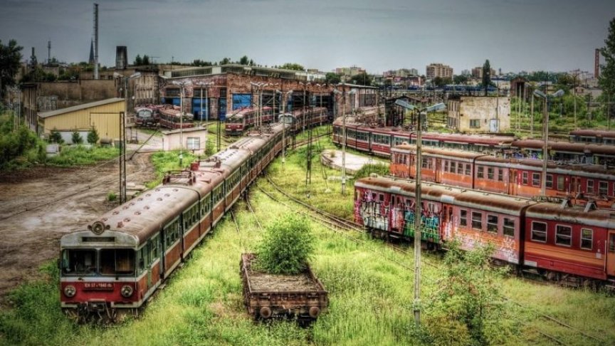 Изоставеното влаково депо в Ченстохова, Полша.